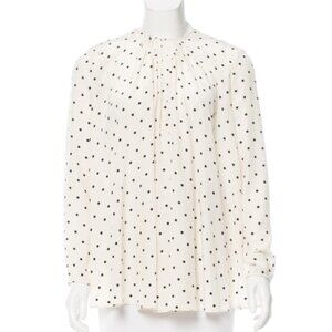 Zimmermann Polka Dot Print Silk Top XS